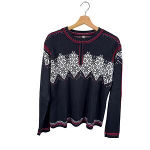 Hanna Andersson Nordic Quarter Zip Sweater Large